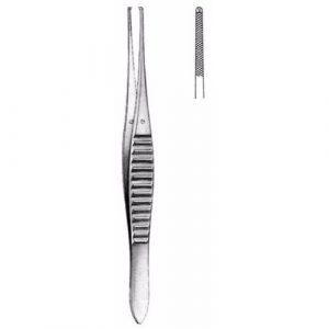 Gillies Tissue Forceps 15.0 cm , 1 X 2 Teeth  - JFU Industries