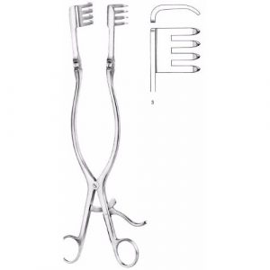 Beckmann-Adson Retractor 31.0 cm , 4 X 4 Teeth, Sharp  - JFU Industries