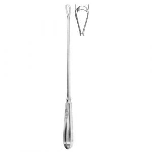 Recaimer Uterine Curette 31.0 cm , Sharp, Rigid Plain Shaft, 14mm  - JFU Industries