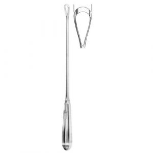 Recaimer Uterine Curette 31.0 cm , Sharp, Rigid Plain Shaft, 19mm  - JFU Industries