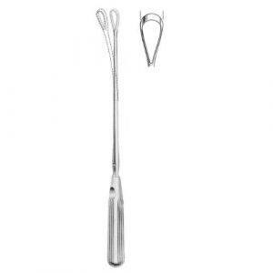 Sims Uterine Curette 31.0 cm , Blunt, Malleable Grooved Shaft, 14mm  - JFU Industries