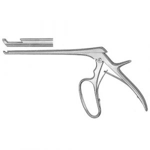 Laminectomy Rongeur 17.5 cm Shaft, 5mm Bite, 40º Forward Angle, 9.5mm Opening  - JFU Industries