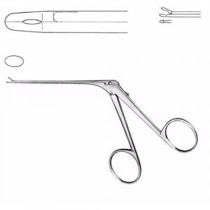 Micro Cup-Shaped Forceps 80mm Shaft, 4.0mm Jaw Length, 0.9 X 1.0mm Cup, Straight  - JFU Industries