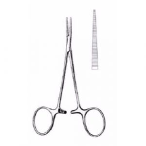 Micro-Mosquito Hemostatic Forceps 12 cm ,Straight 1 X 2 Teeth  - JFU Industries