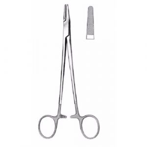 Mayo-Hegar Needle Holder 20 cm Serrated, Tungsten Carbide Jaws  - JFU Industries