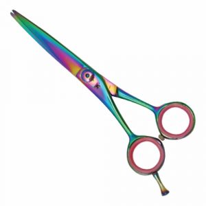 Infused Multicolour, Adjustable Screw, Finger Rest, Razor Edge Barber Shear  - JFU Industries