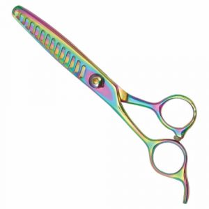 Infused Multicolour, Adjustable Screw, Finger Rest, Hair Thinning Shear  - JFU Industries