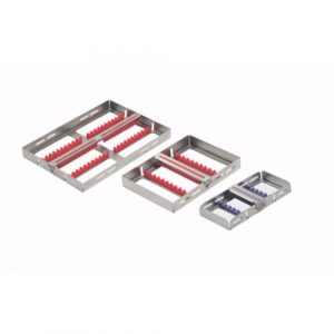 H-Type Strip Lock Cassette Tray with Silicone Inserts – 10 Instruments (180 x 130 x 25)  - JFU Industries